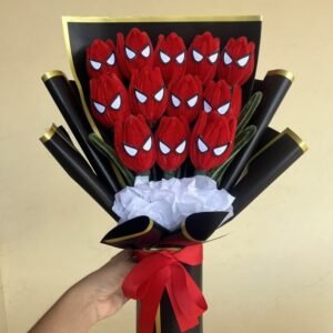 Spiderman tulips bouquet