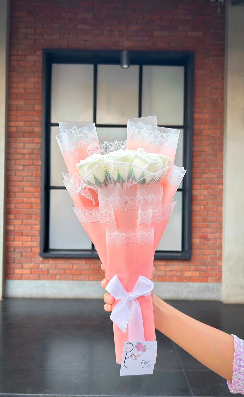 White scented rose bouquet