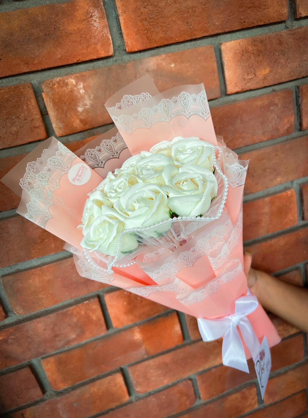 White scented rose bouquet